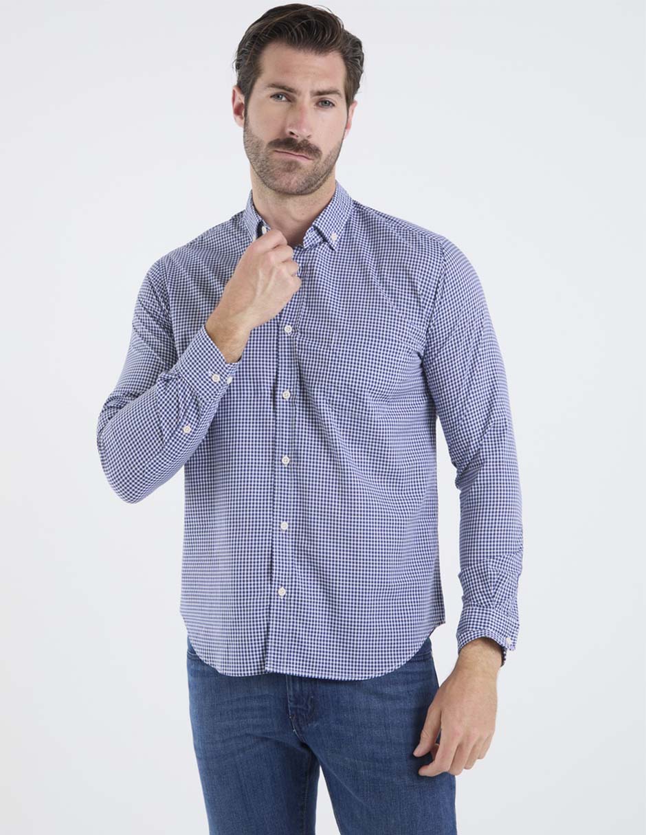 Camisa de algodón manga larga para hombre Camisa de algodón manga larga para hombre