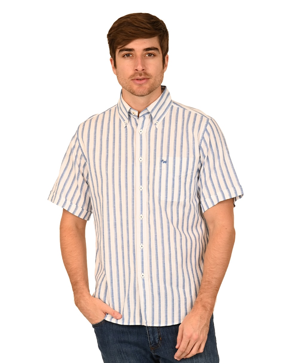 Camisa de algodón manga corta para hombre Camisa de algodón manga corta para hombre