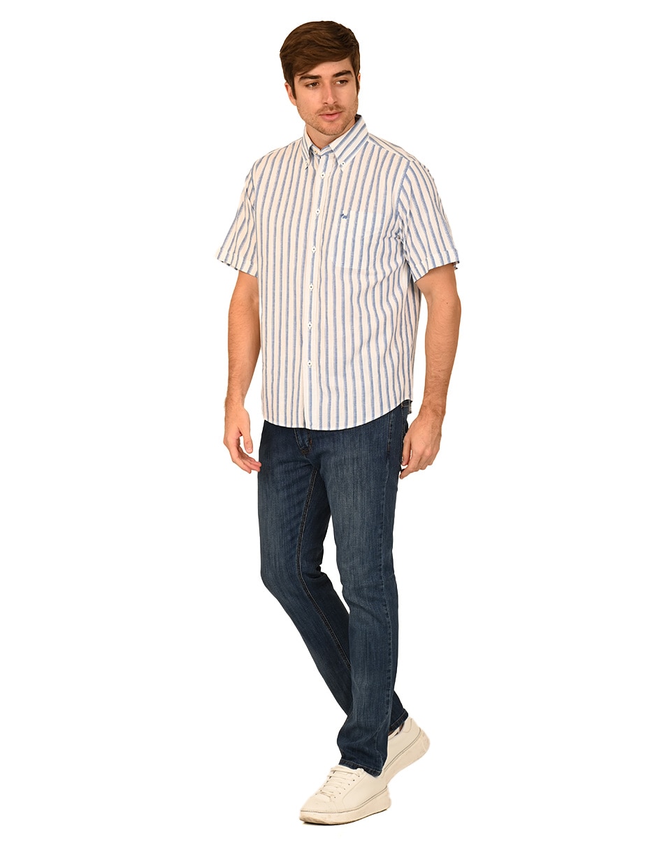 Camisa de algodón manga corta para hombre 4