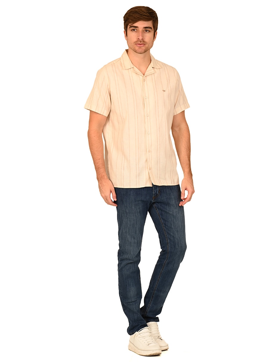 Camisa casual manga corta para hombre 4