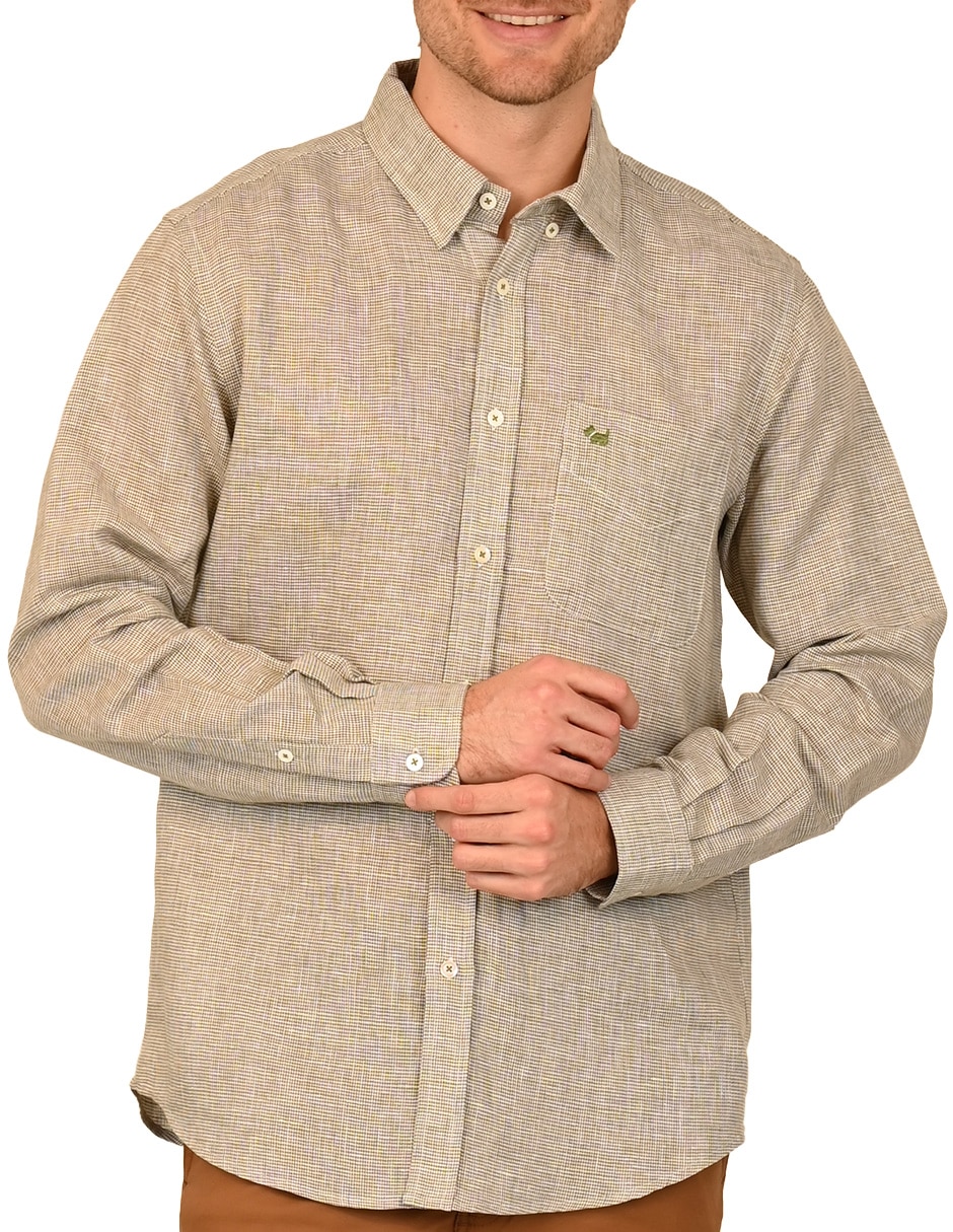 Camisa casual manga larga para hombre 2