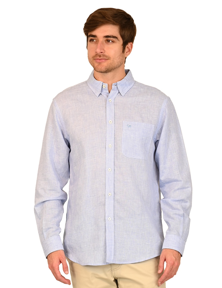 Camisa casual manga larga para hombre