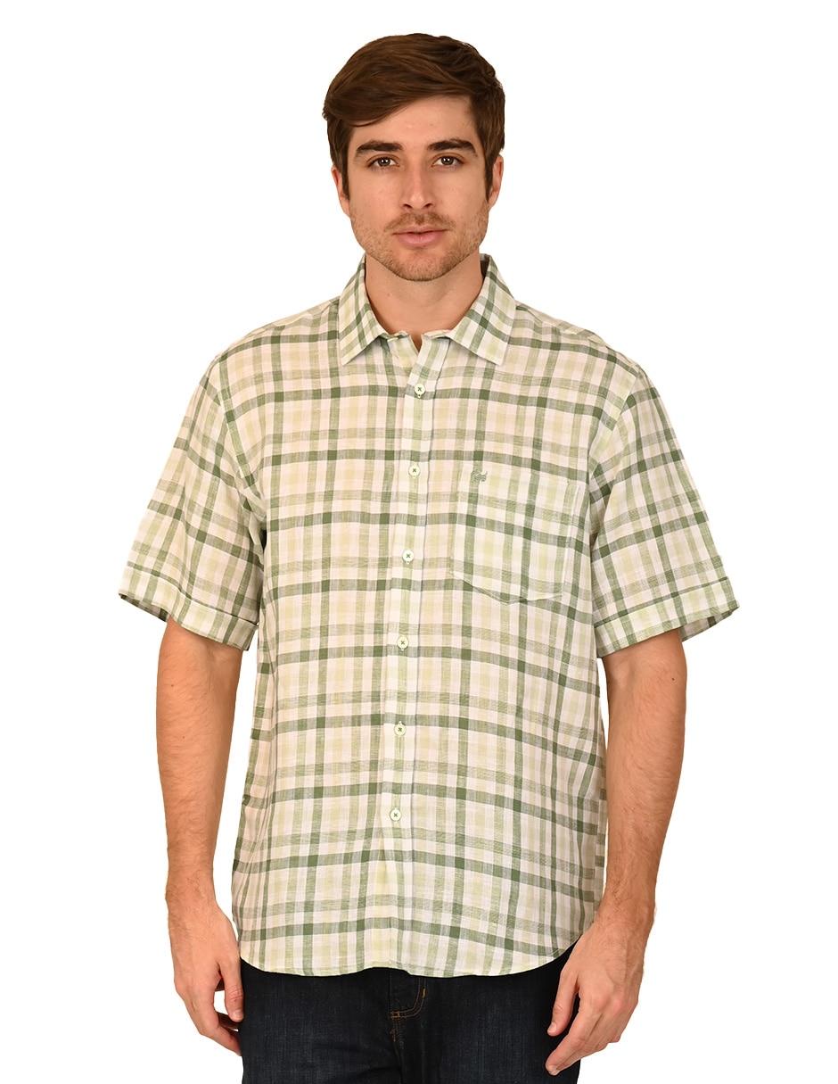 Camisa casual manga corta para hombre