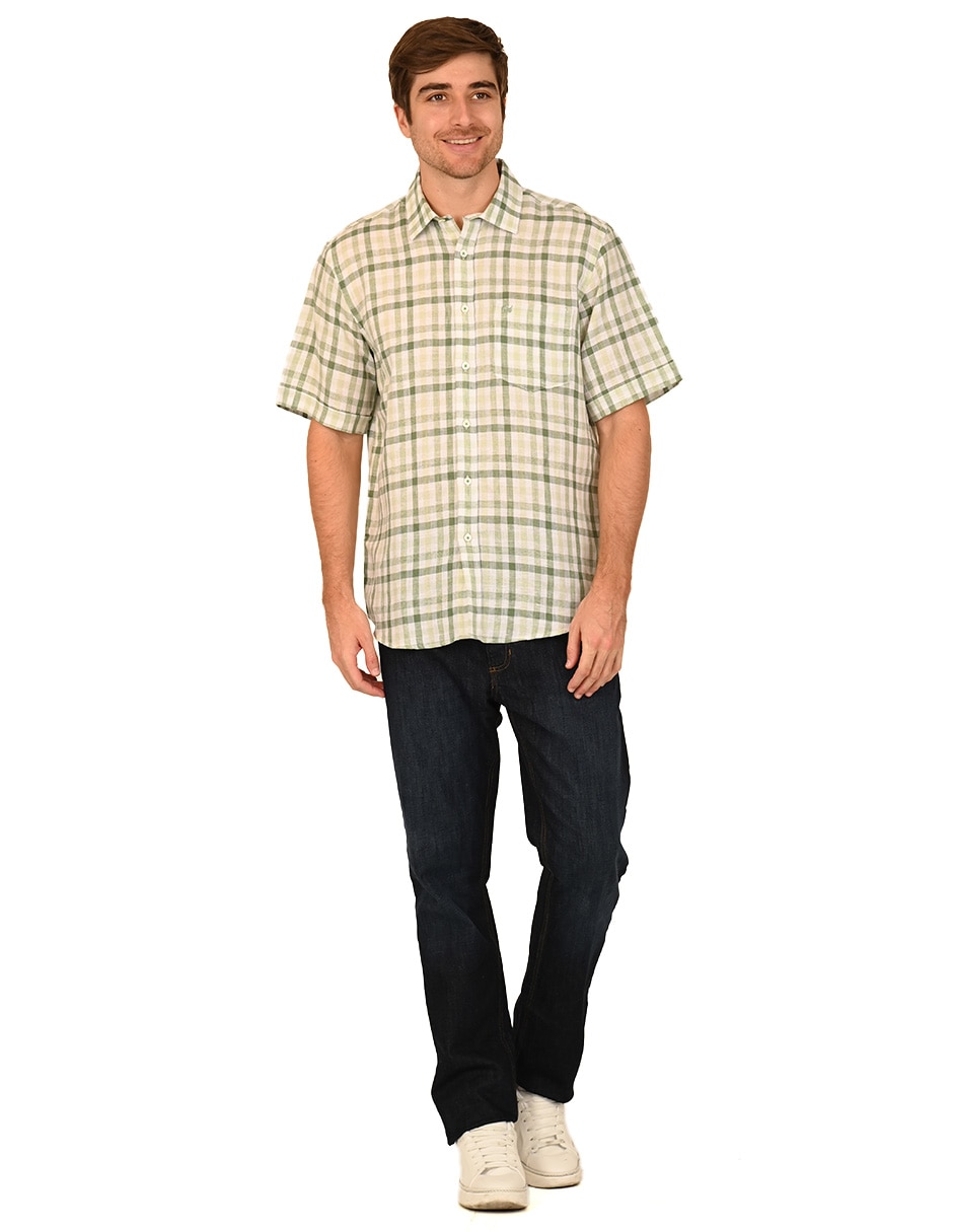Camisa casual manga corta para hombre