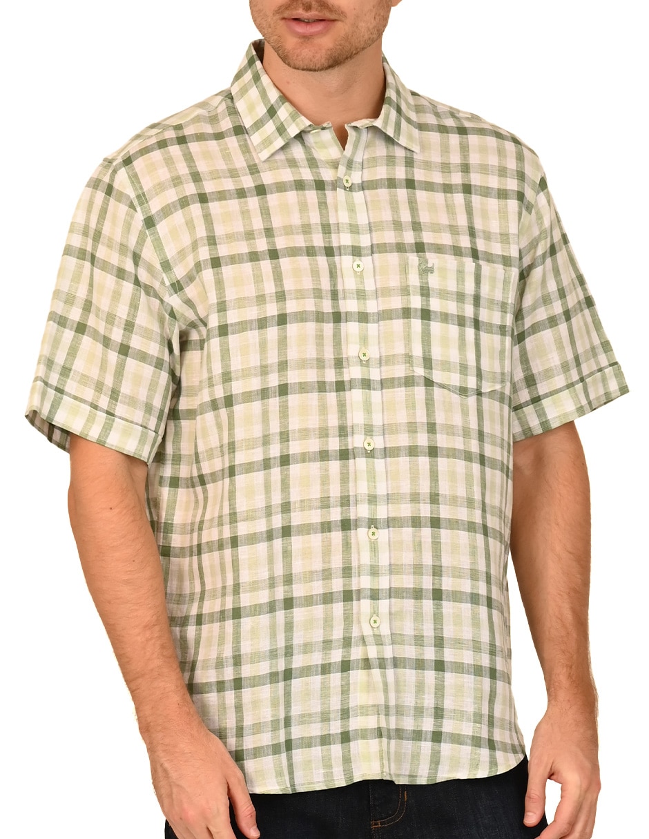 Camisa casual manga corta para hombre