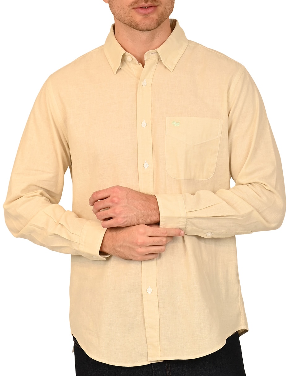 Camisa casual manga larga para hombre 2