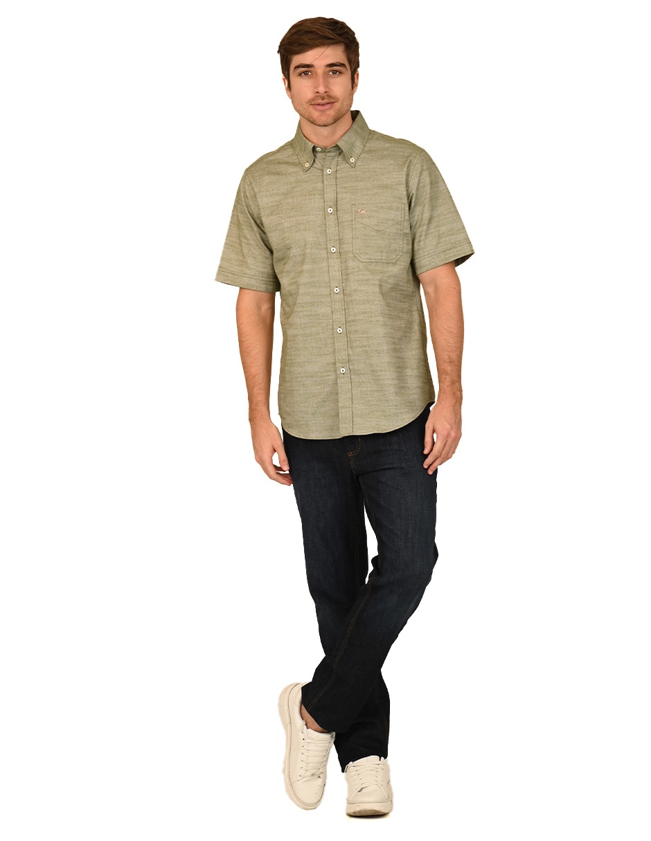 Camisa casual de algodón manga corta para hombre 4