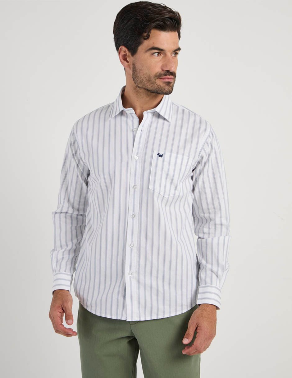 Camisa de algodón manga larga para hombre