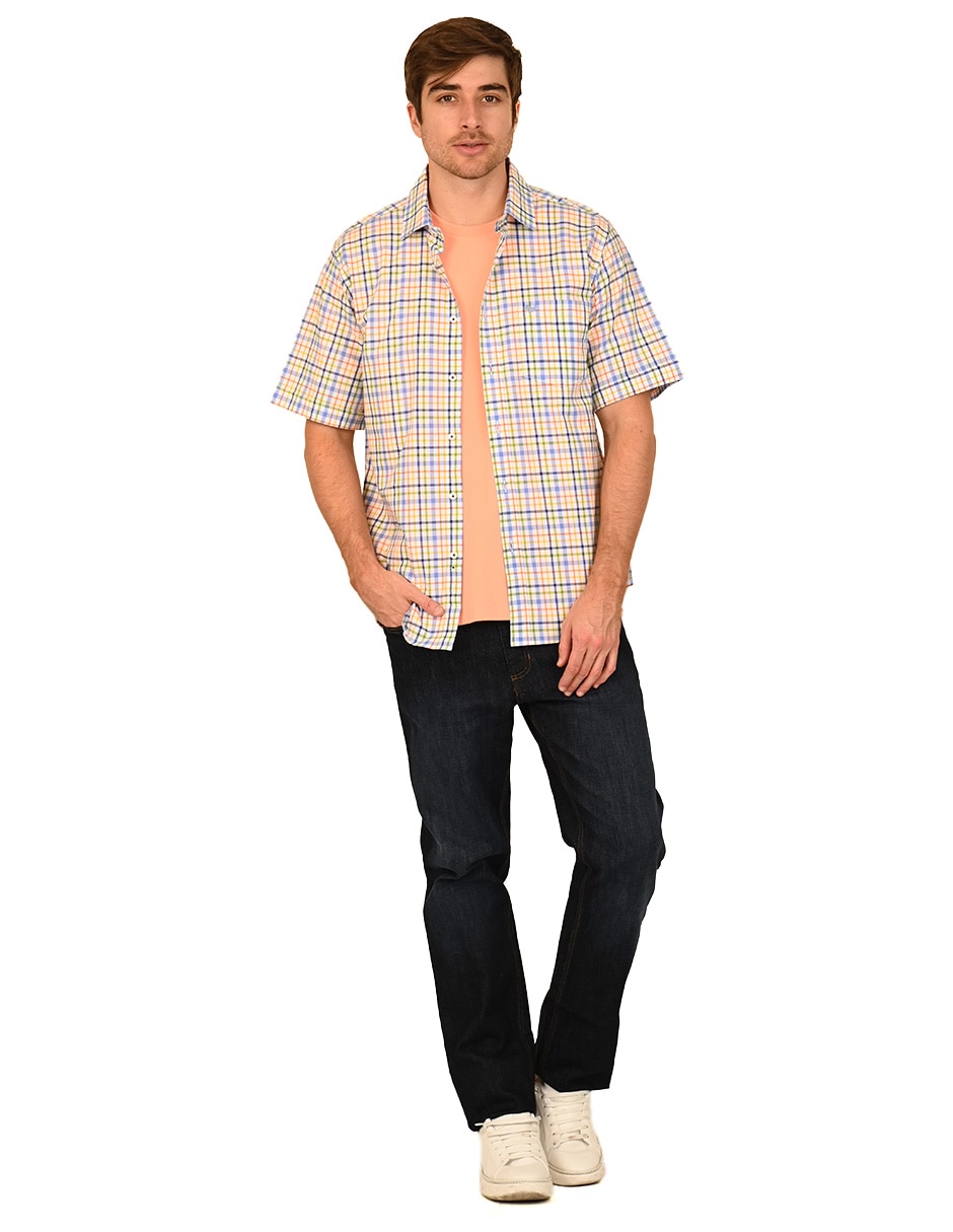 Camisa de algodón manga corta para hombre 4