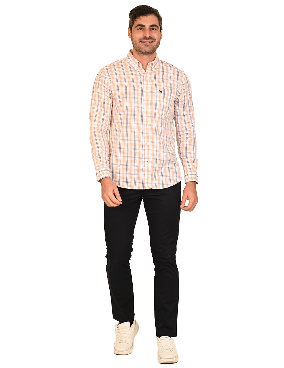 Camisa de algodón manga larga para hombre 4