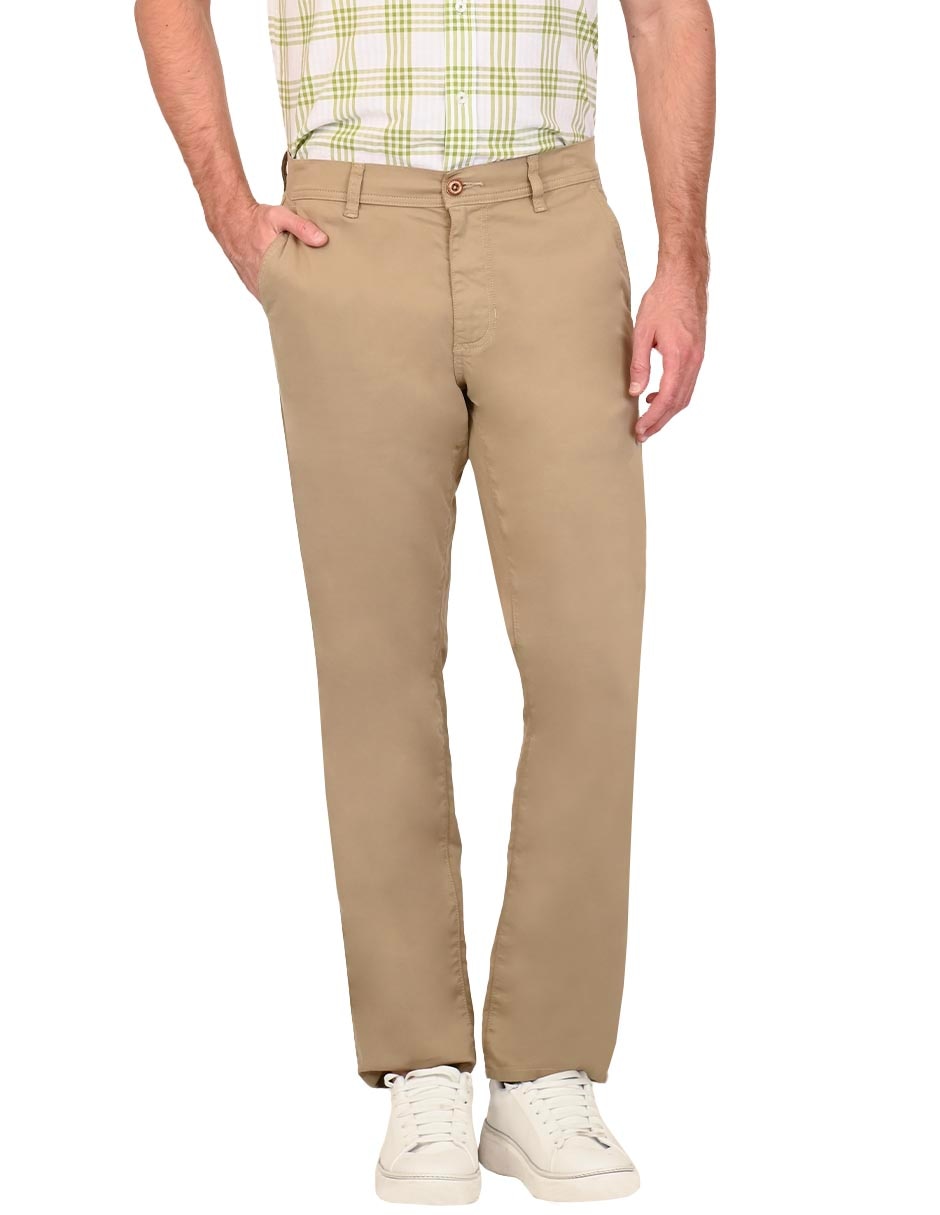 Pantalón chino regular de algodón para hombre Pantalón chino regular de algodón para hombre
