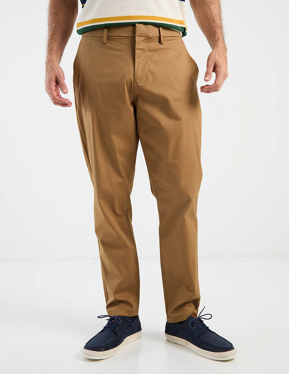 Pantalón chino straight de algodón para hombre Pantalón chino straight de algodón para hombre