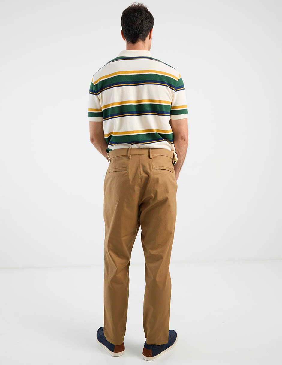 Pantalón chino straight de algodón para hombre 6