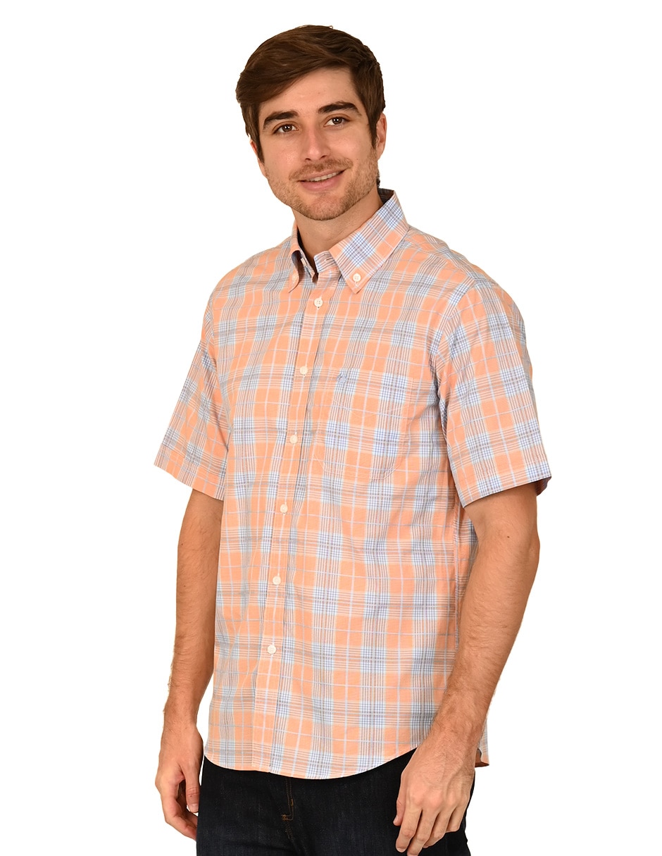 Camisa de algodón manga corta para hombre Camisa de algodón manga corta para hombre