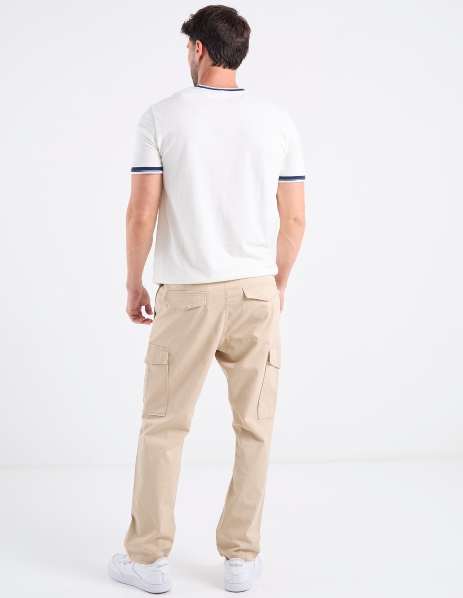 pantalón casual chino regular de algodón para hombre 6