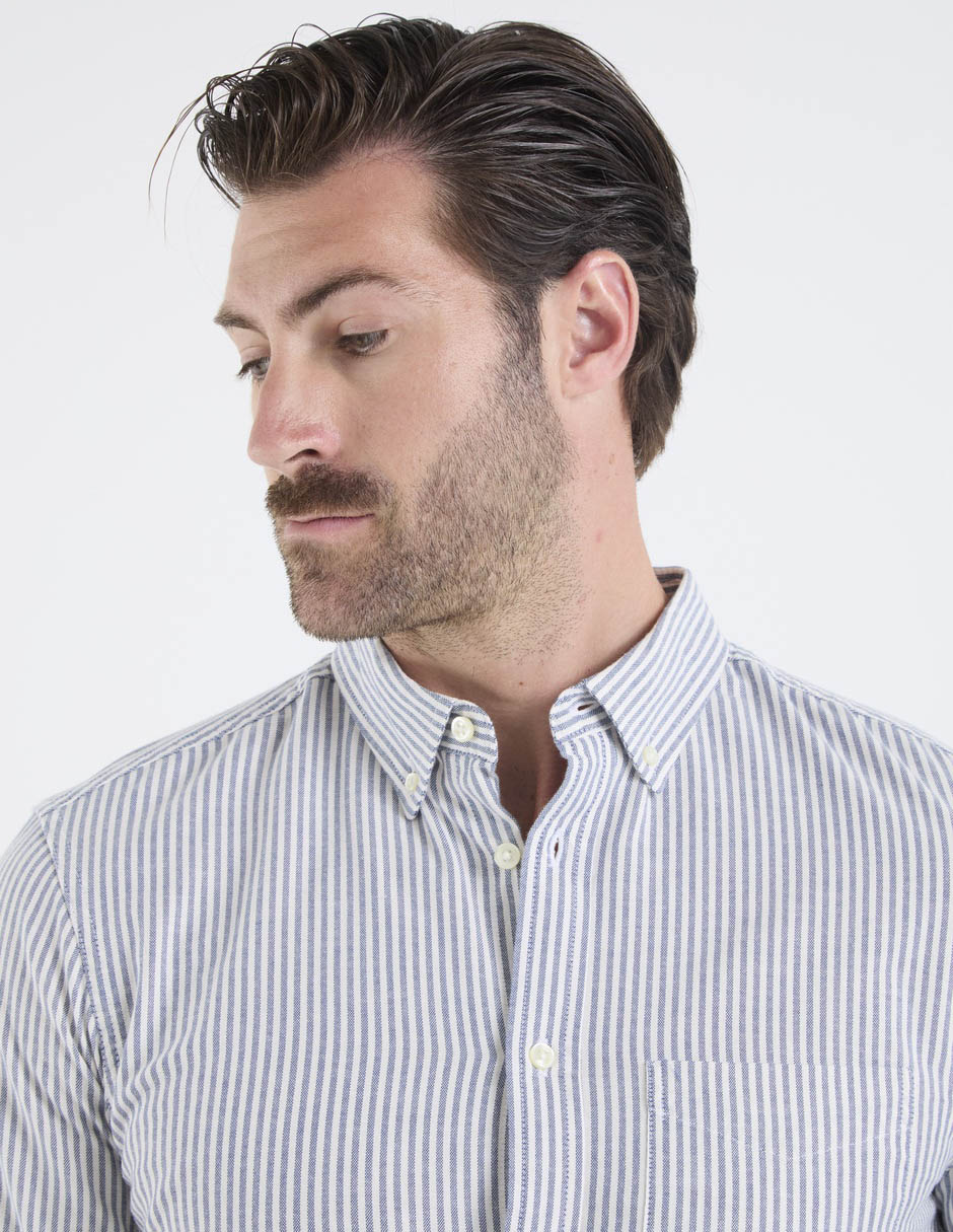 Camisa casual Old Navy de algodón manga larga para hombre