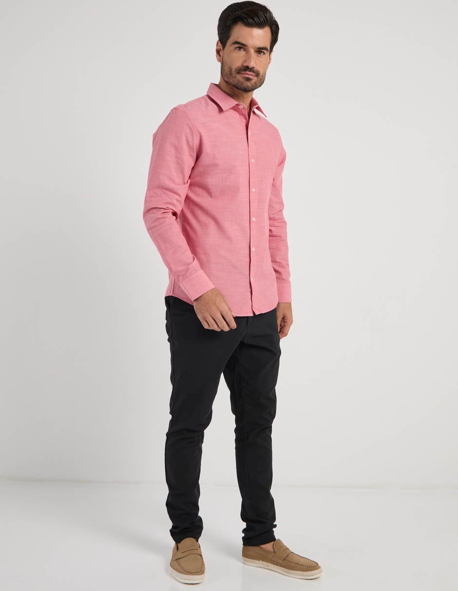 Camisa casual de algodón manga larga para hombre 3
