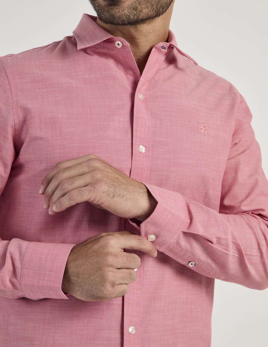 Camisa casual de algodón manga larga para hombre 5