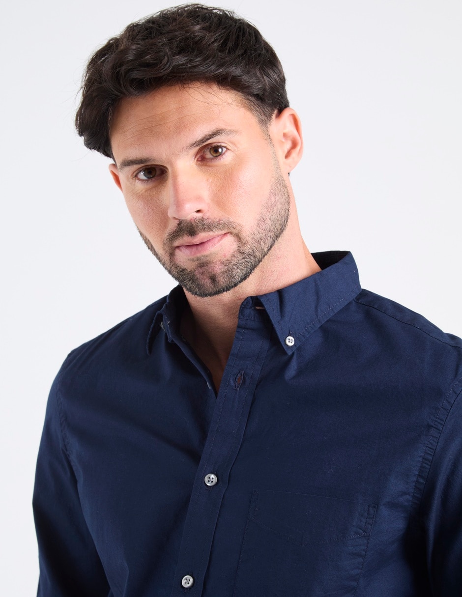 Camisa casual Old Navy de algodón manga larga para hombre