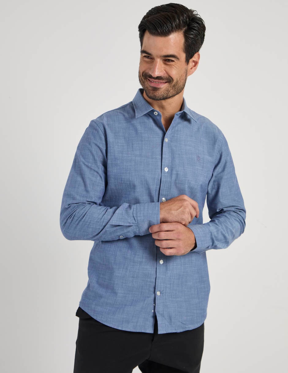 Camisa casual de algodón manga larga para hombre 2