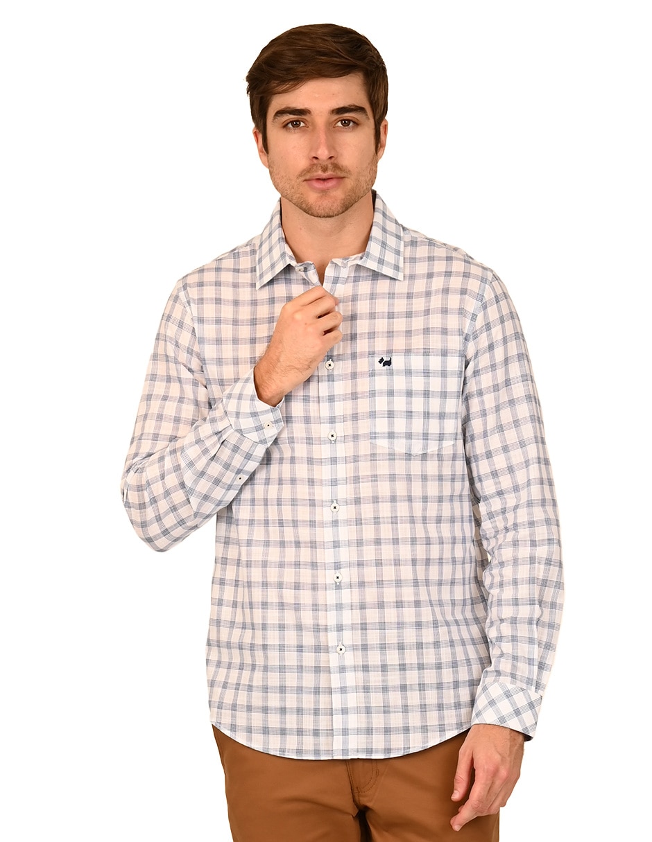 Camisa de algodón manga larga para hombre Camisa de algodón manga larga para hombre