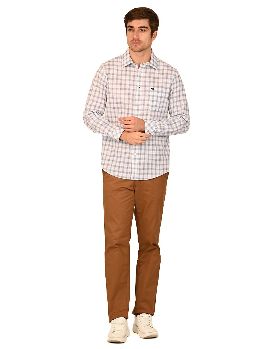 Camisa de algodón manga larga para hombre 4
