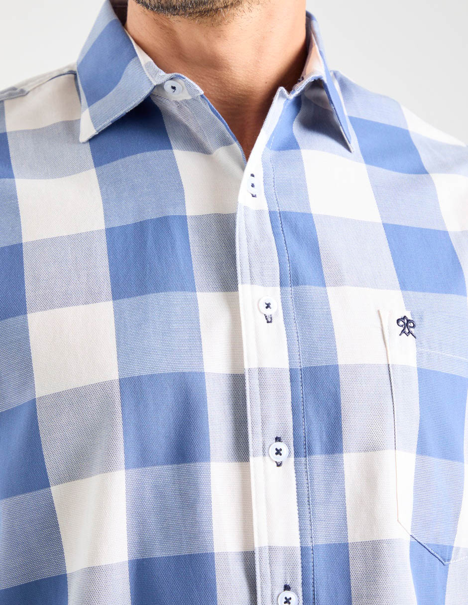 Camisa casual de algodón manga corta para hombre 4