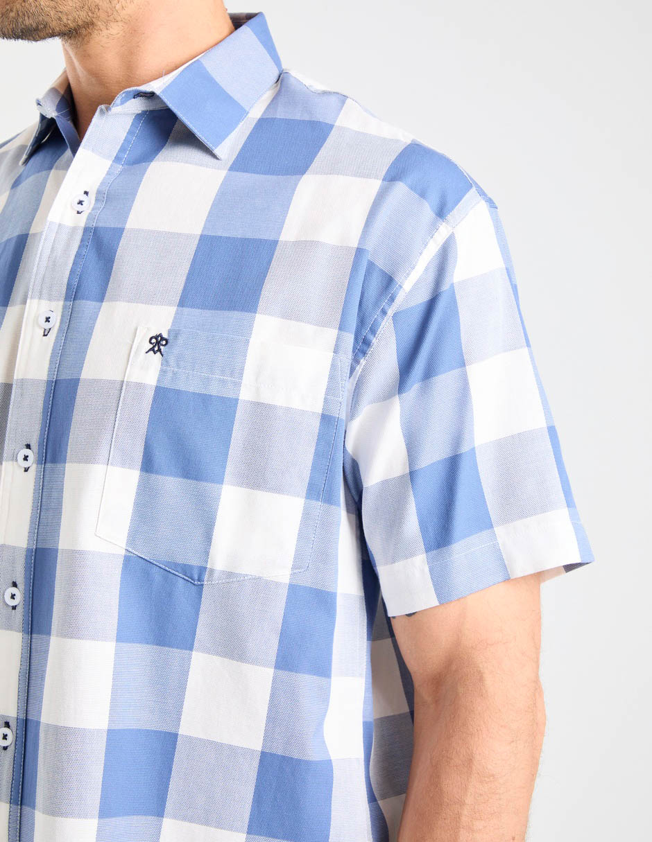 Camisa casual de algodón manga corta para hombre 5