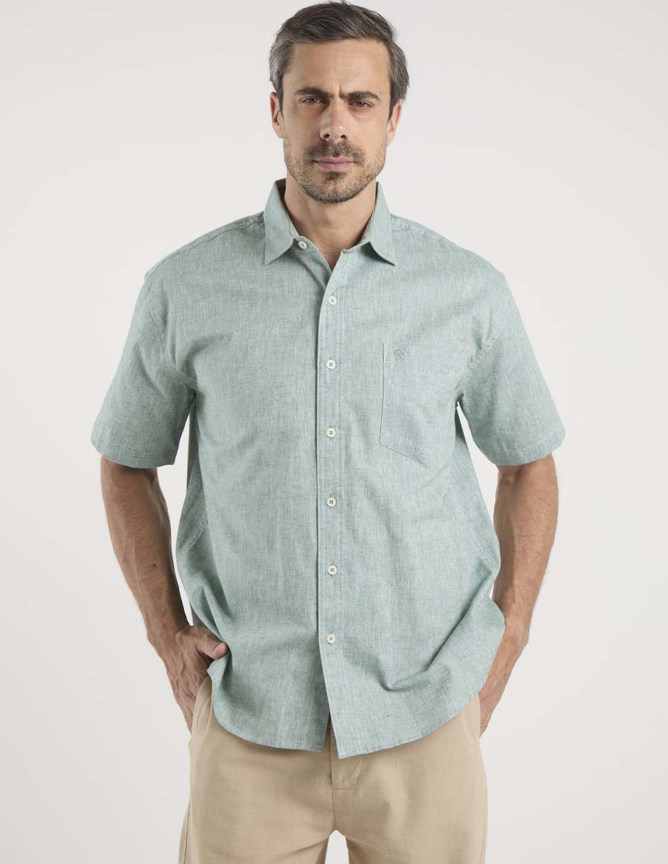 Camisa casual manga corta para hombre