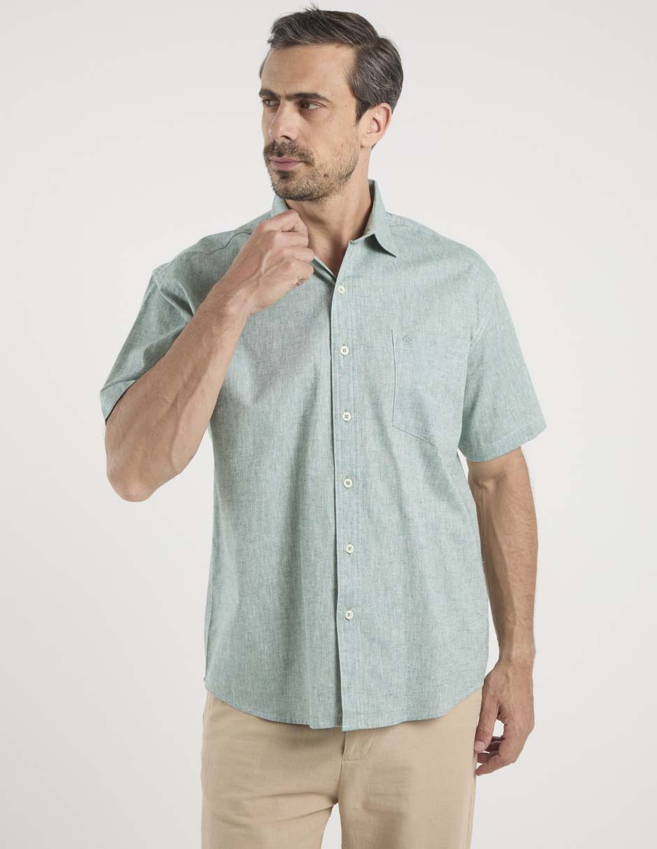 Camisa casual cavalatti manga corta para hombre