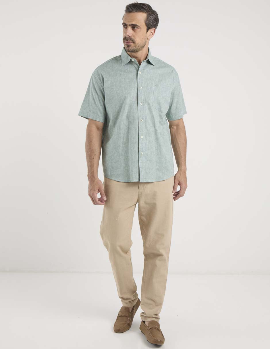 Camisa casual cavalatti manga corta para hombre