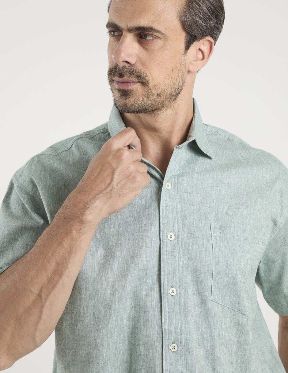 Camisa casual cavalatti manga corta para hombre