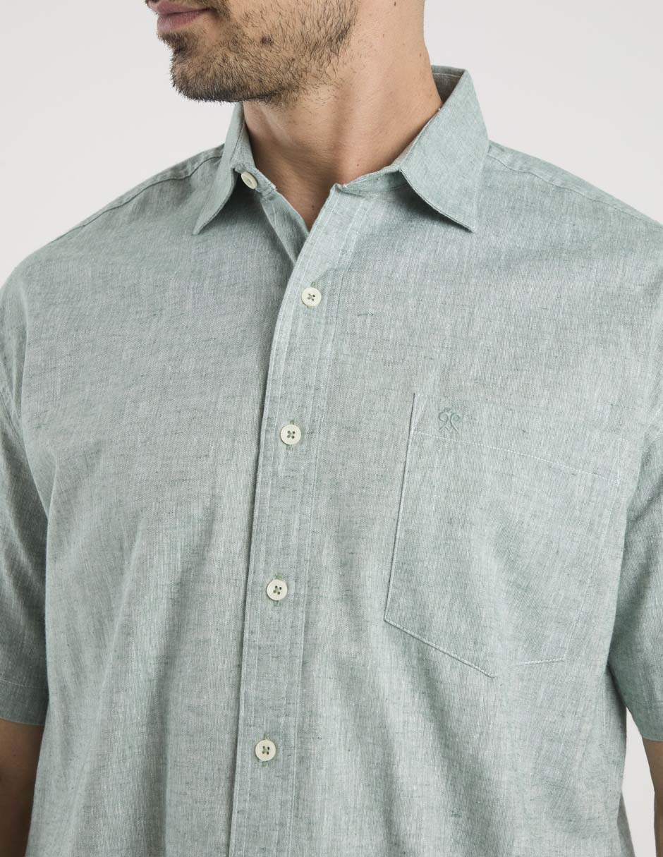 Camisa casual cavalatti manga corta para hombre