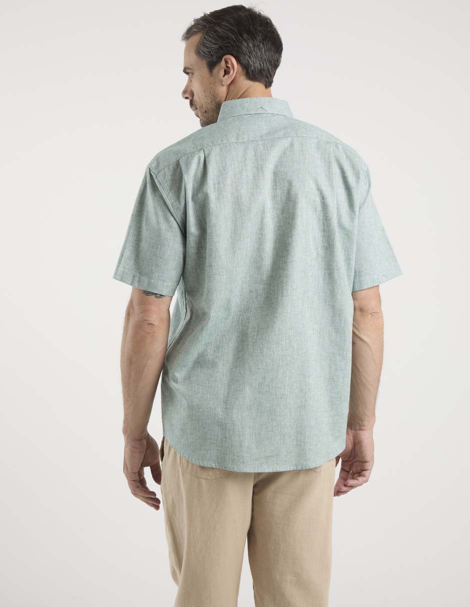 Camisa casual cavalatti manga corta para hombre