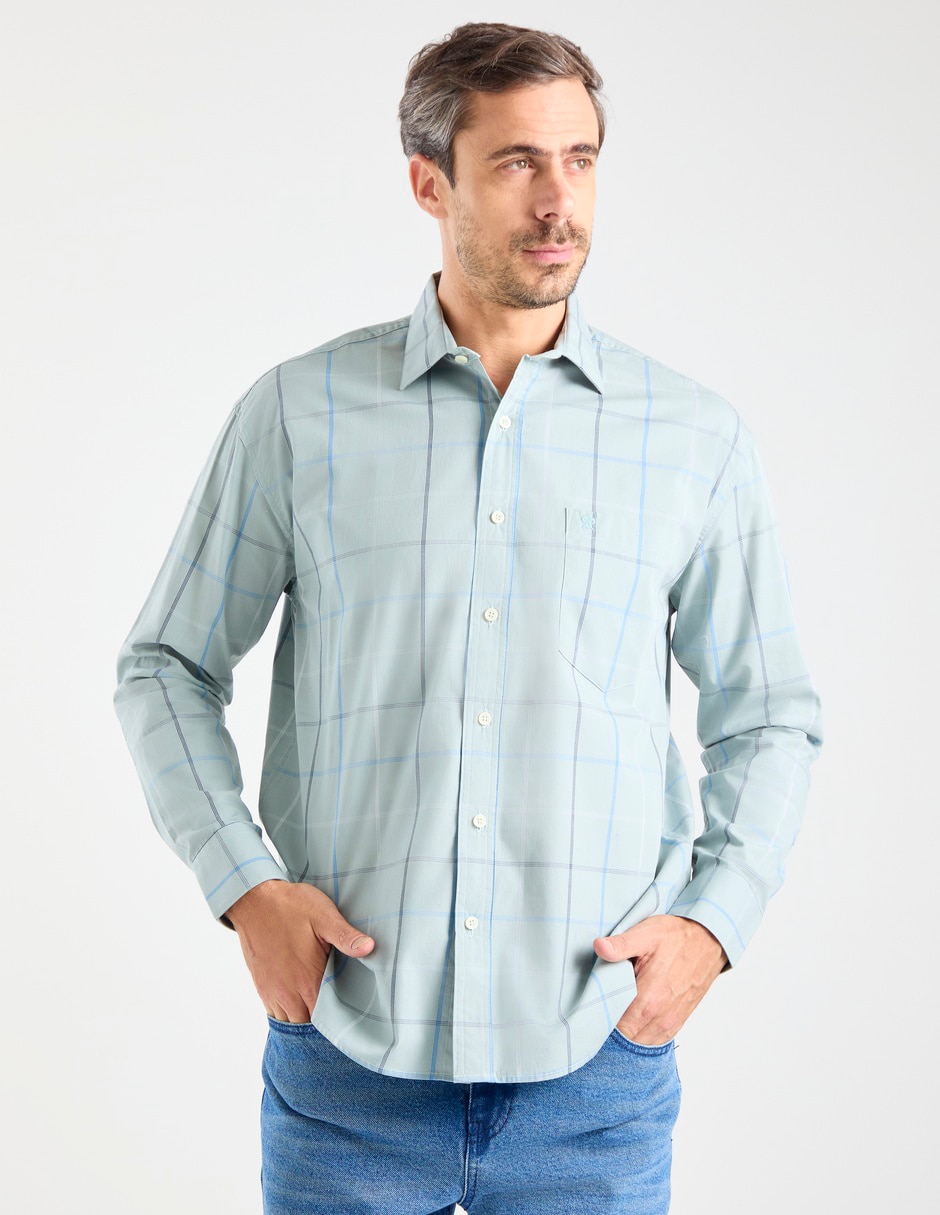 Camisa casual de algodón manga larga para hombre 2