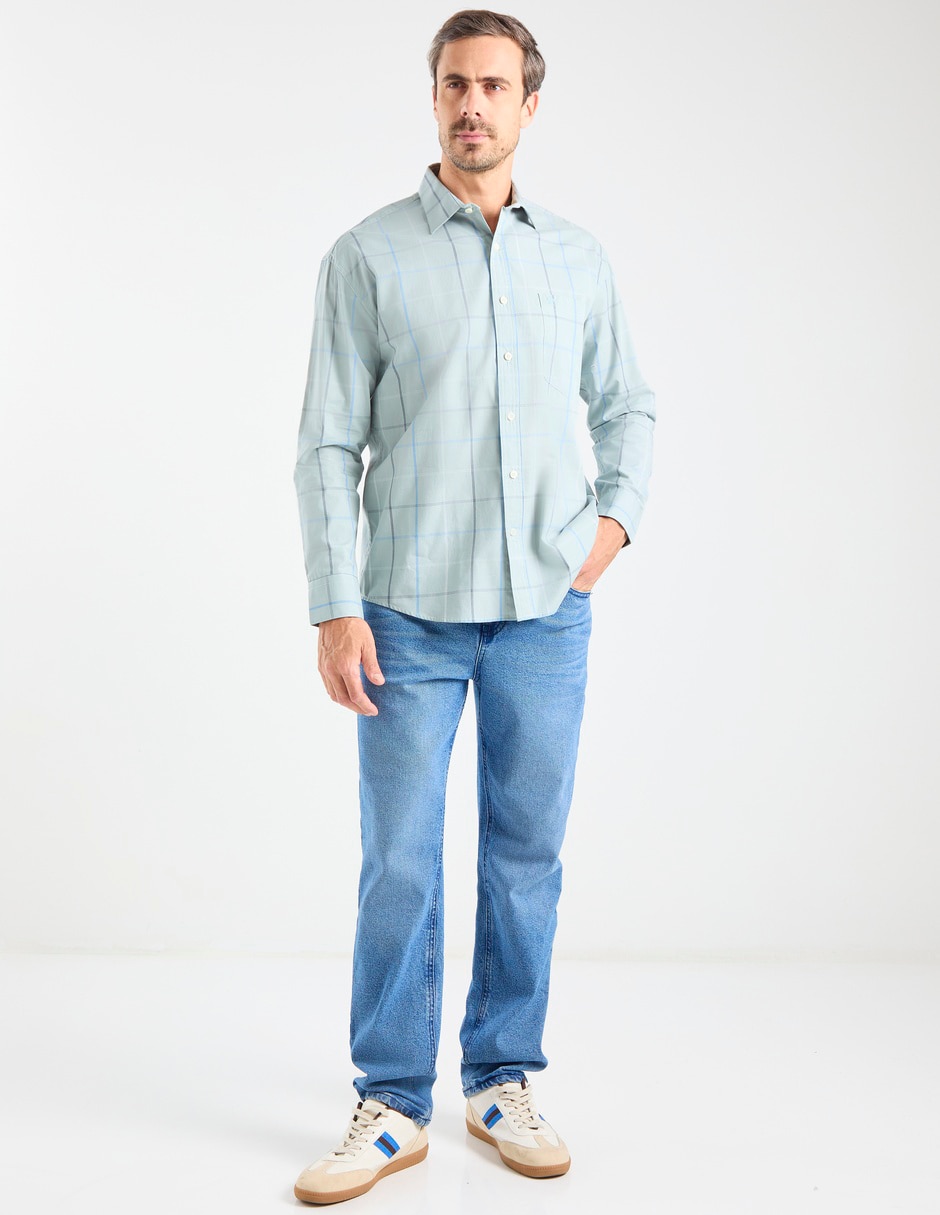 Camisa casual de algodón manga larga para hombre 3