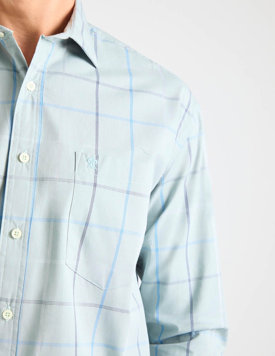Camisa casual de algodón manga larga para hombre 5
