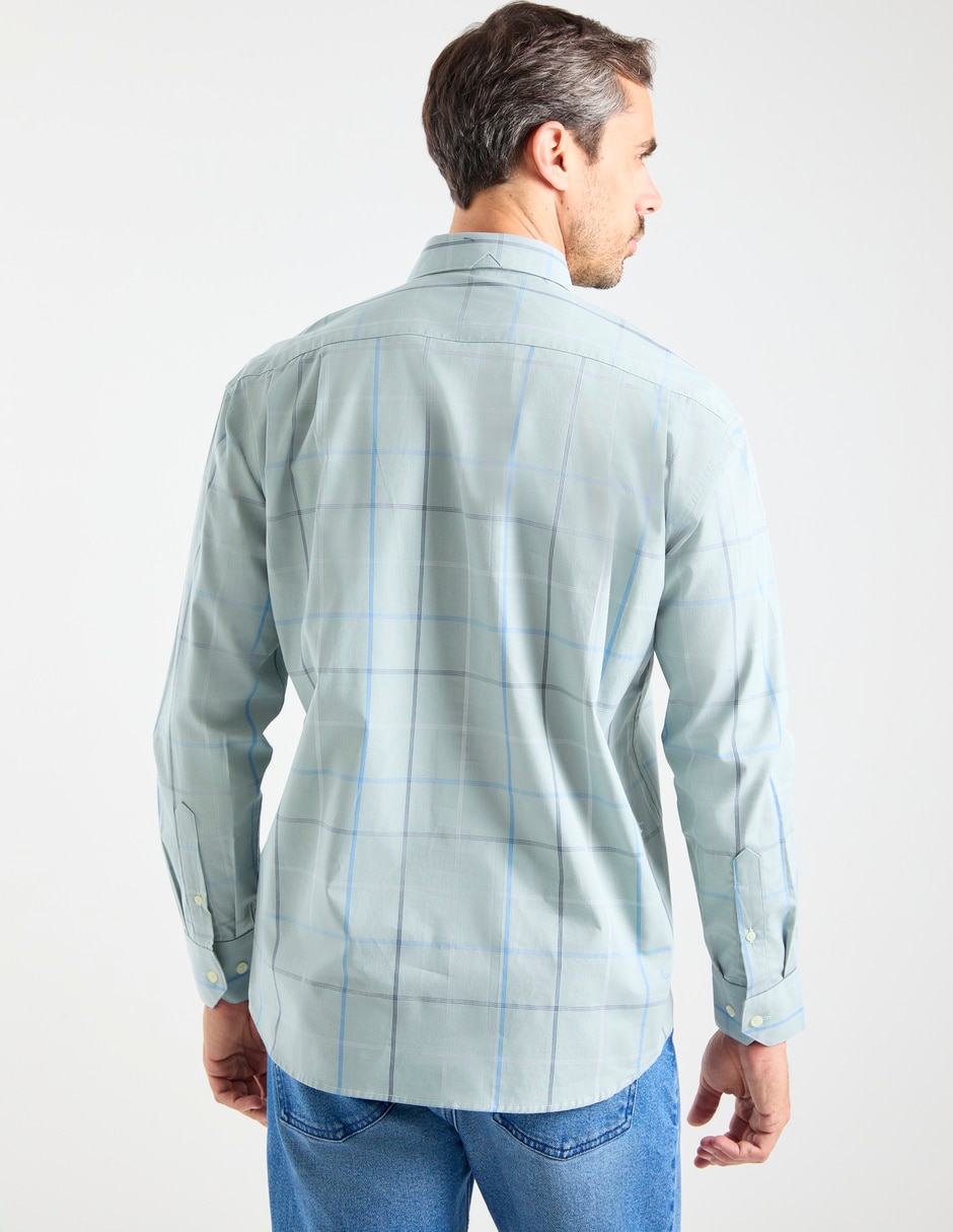 Camisa casual de algodón manga larga para hombre 6