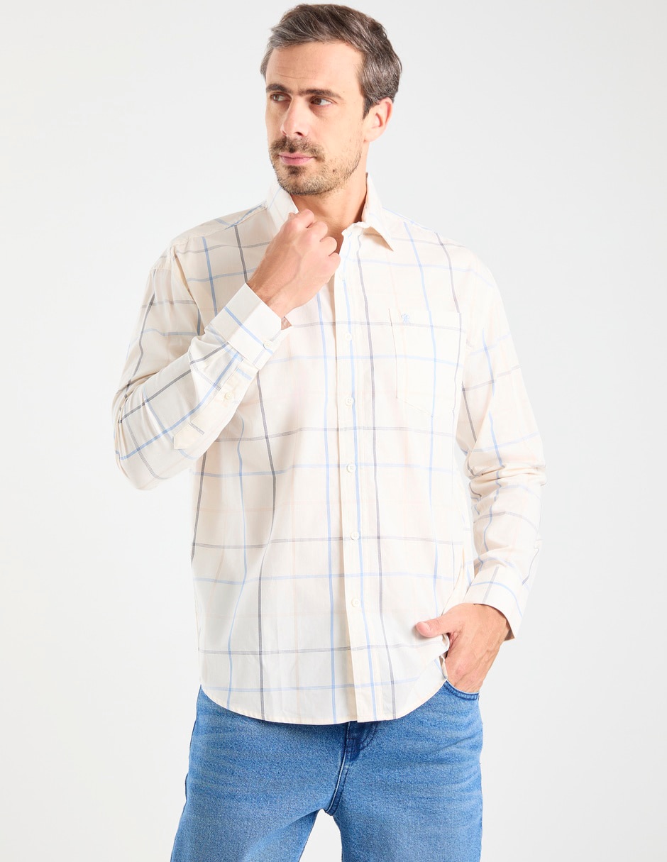 Camisa casual de algodón manga larga para hombre 2