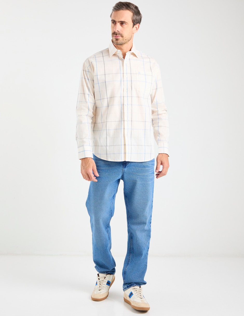 Camisa casual de algodón manga larga para hombre 3