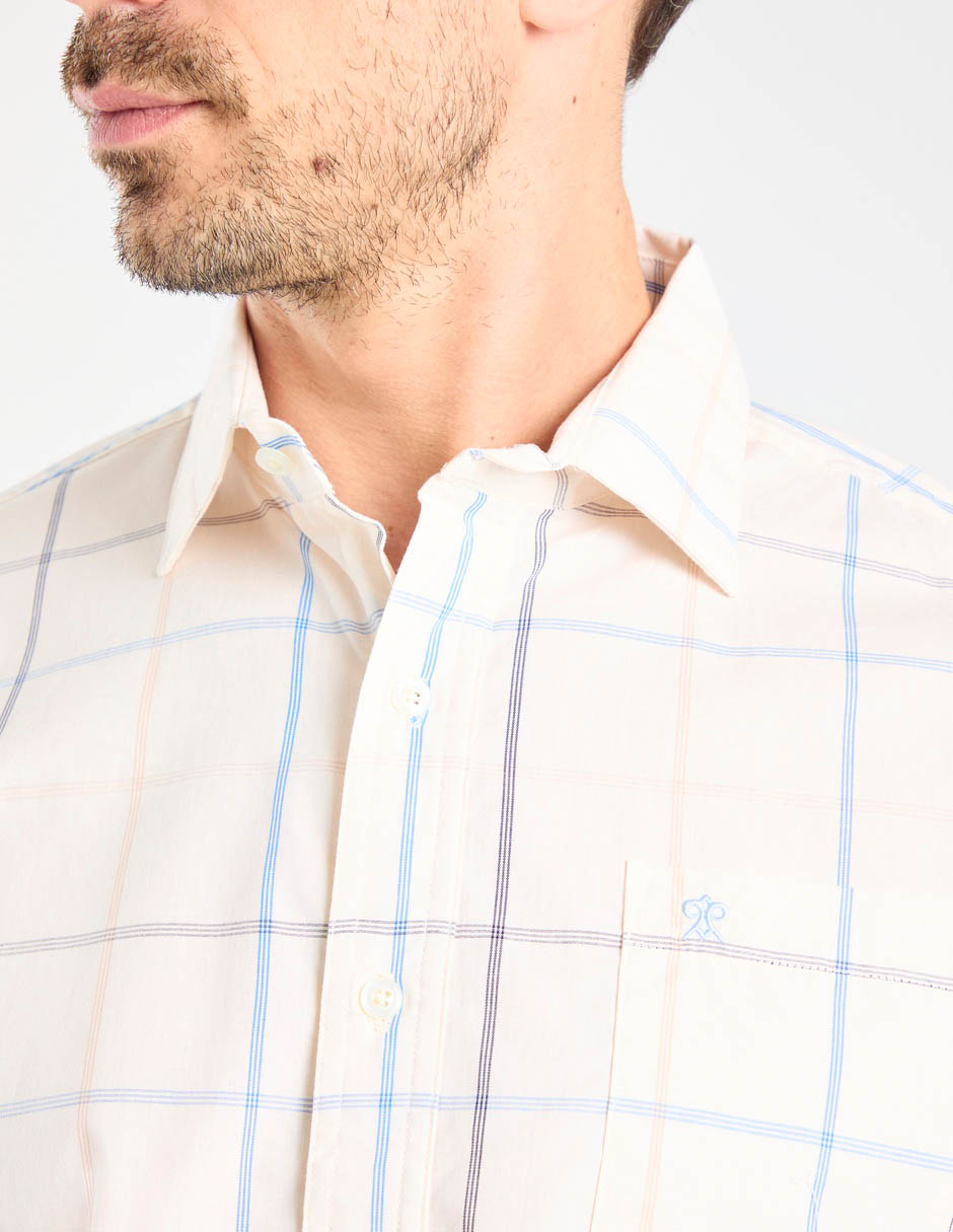 Camisa casual de algodón manga larga para hombre 4