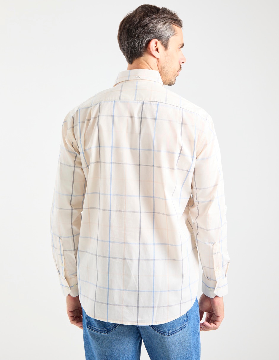 Camisa casual de algodón manga larga para hombre 6