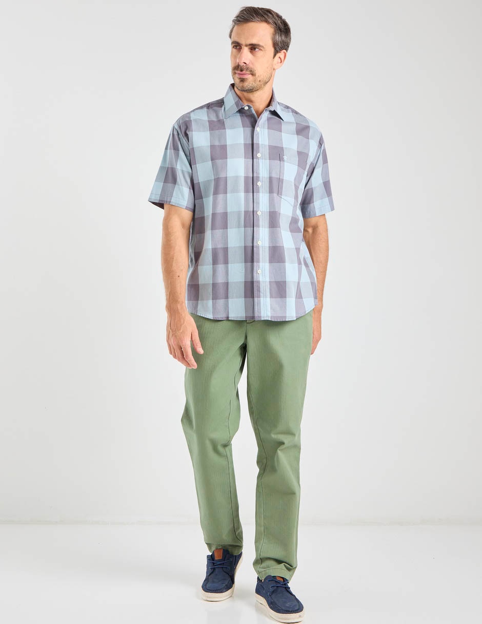 Camisa casual de algodón manga corta para hombre 3
