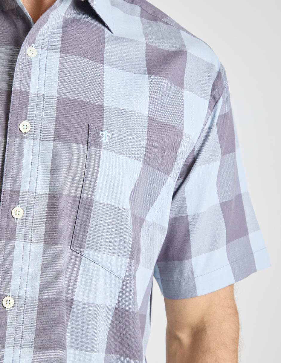Camisa casual de algodón manga corta para hombre 5