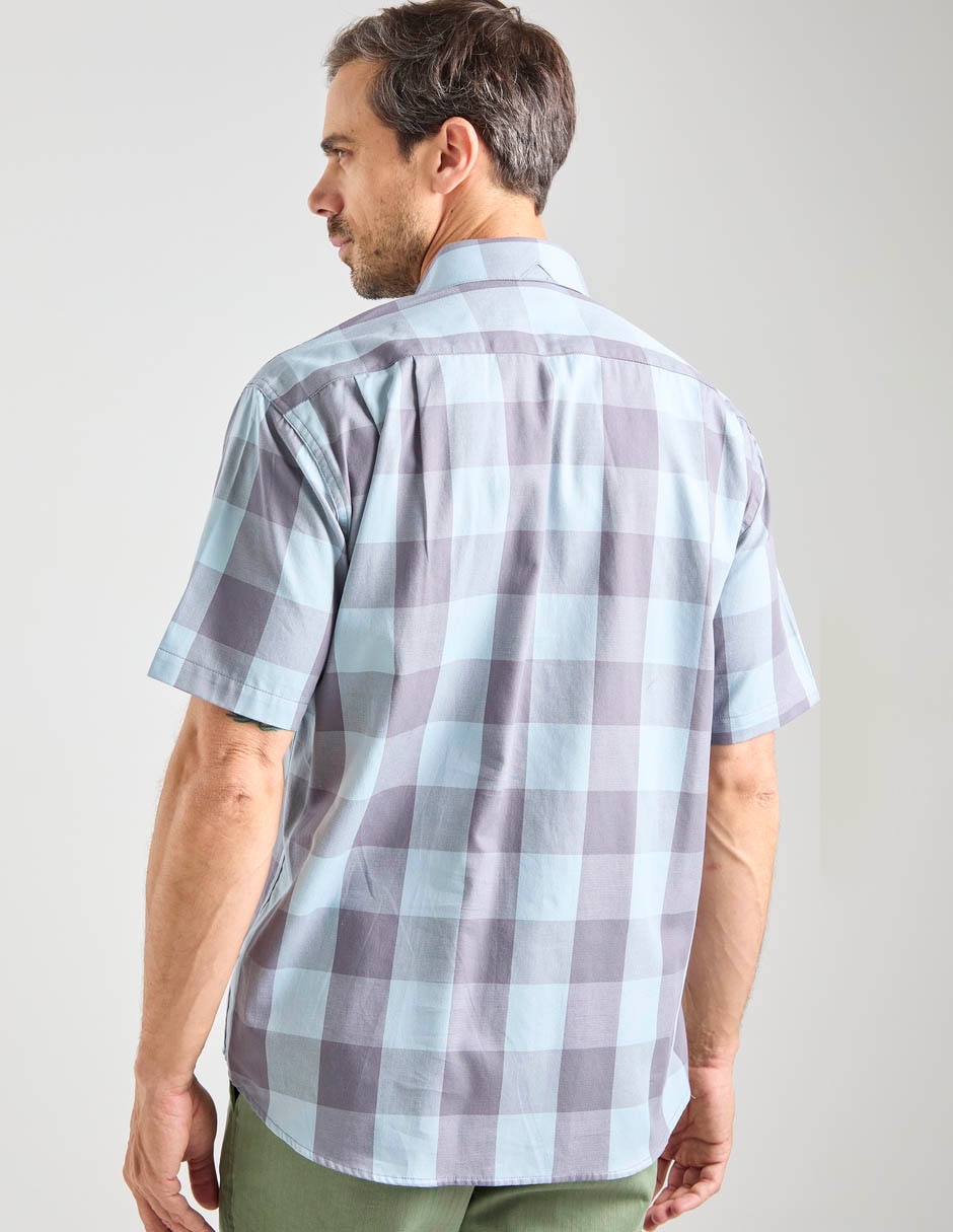 Camisa casual de algodón manga corta para hombre 6