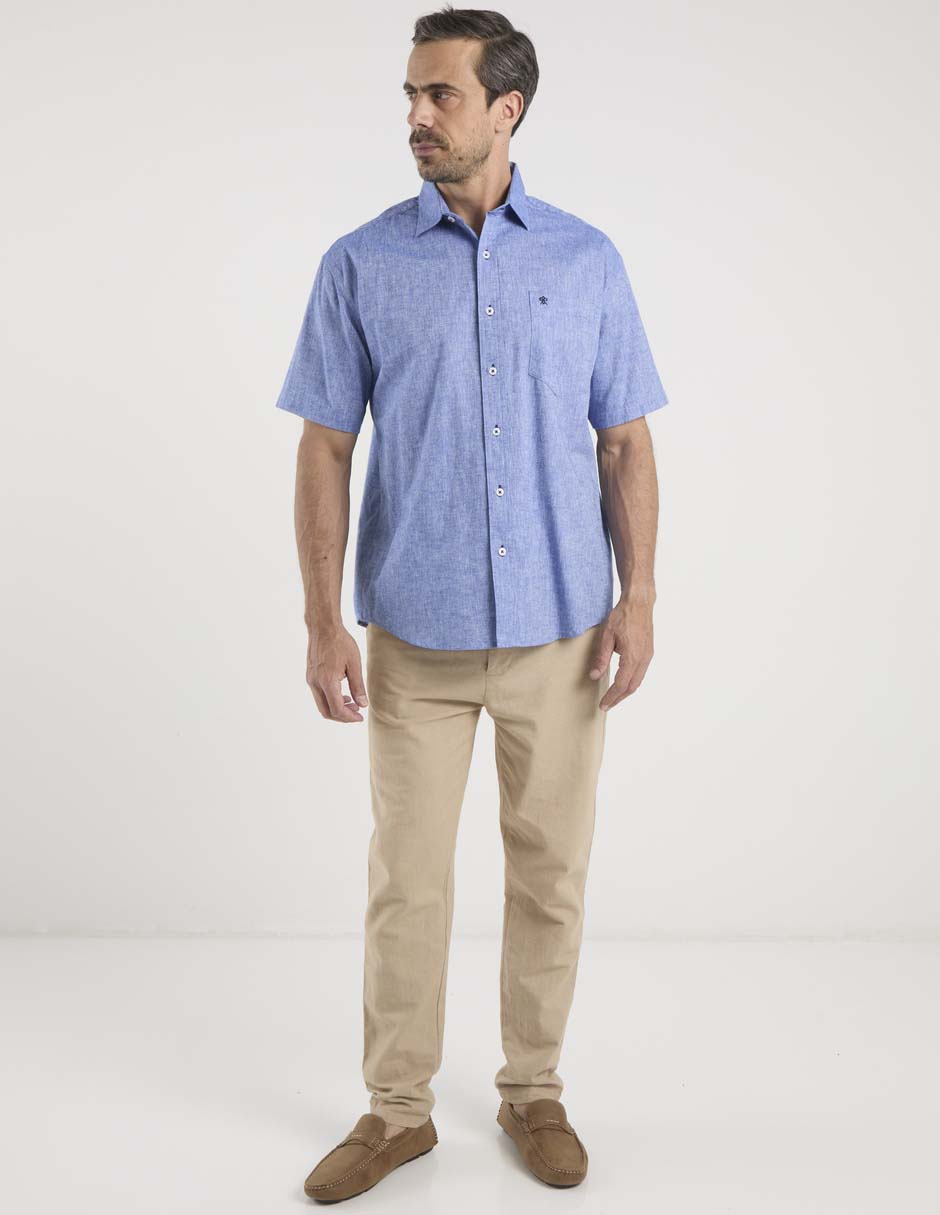 Camisa casual cavalatti manga corta para hombre