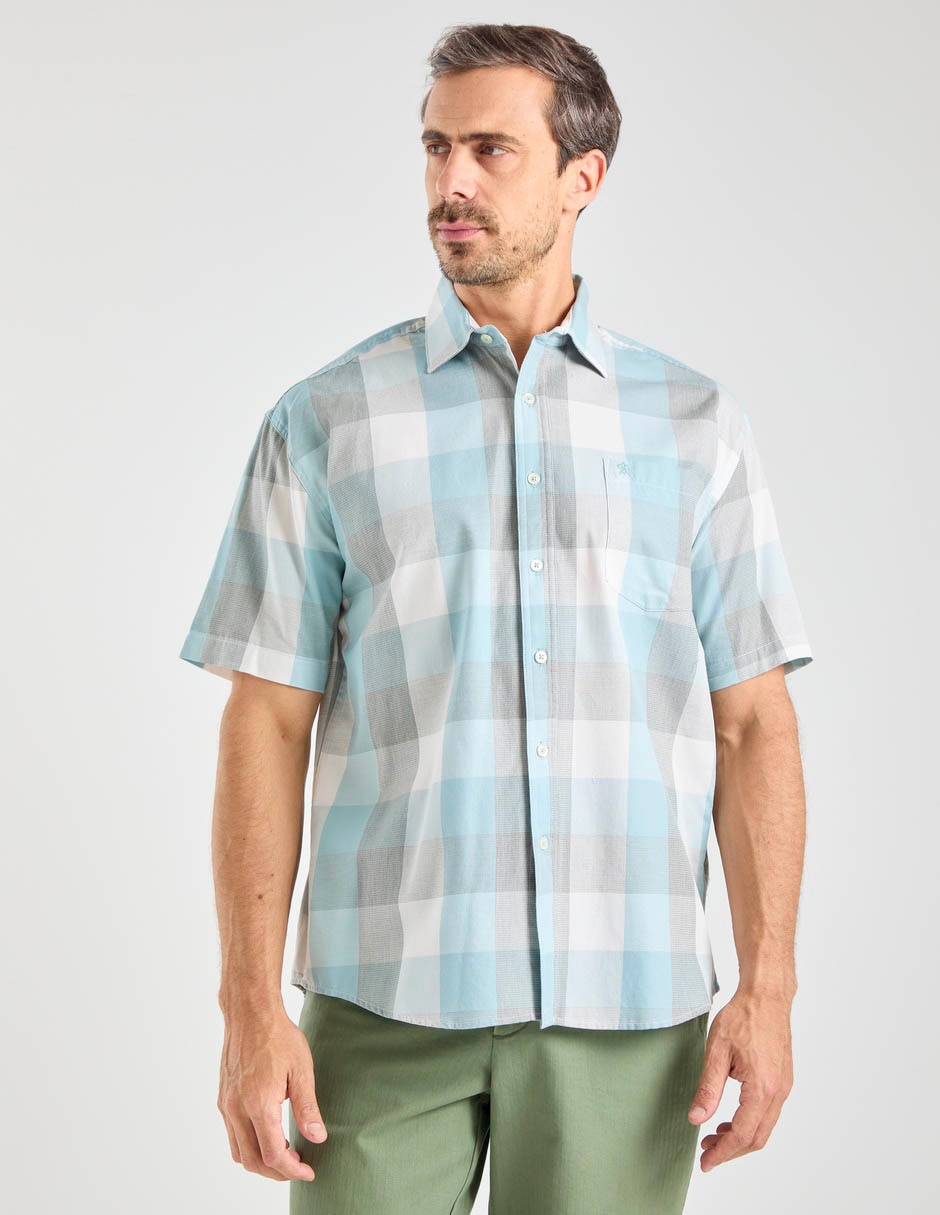 Camisa casual de algodón manga corta para hombre Camisa casual de algodón manga corta para hombre