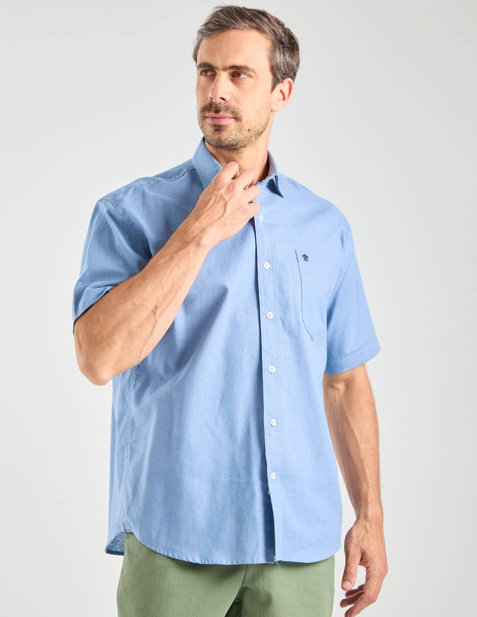 Camisa casual cavalatti manga corta para hombre