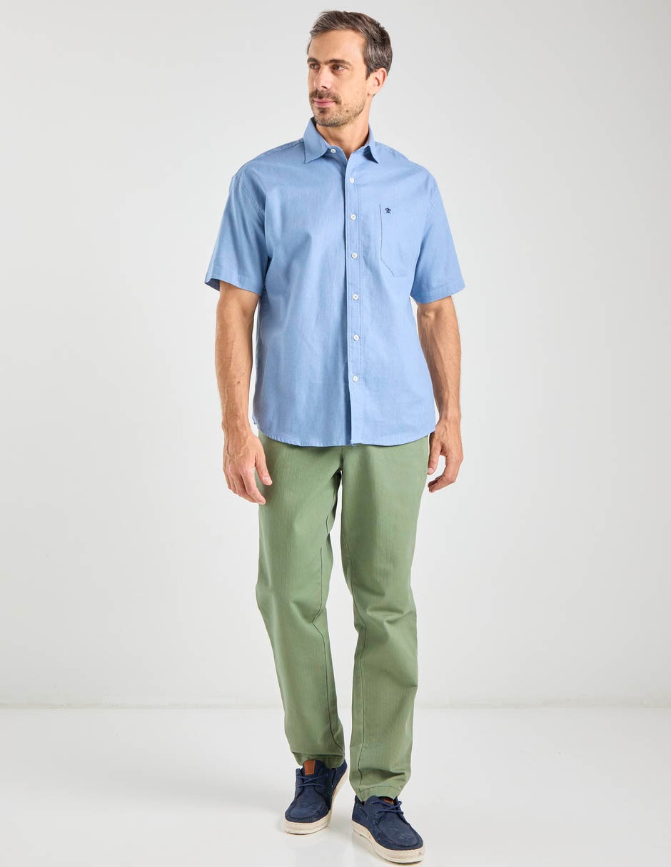 Camisa casual cavalatti manga corta para hombre