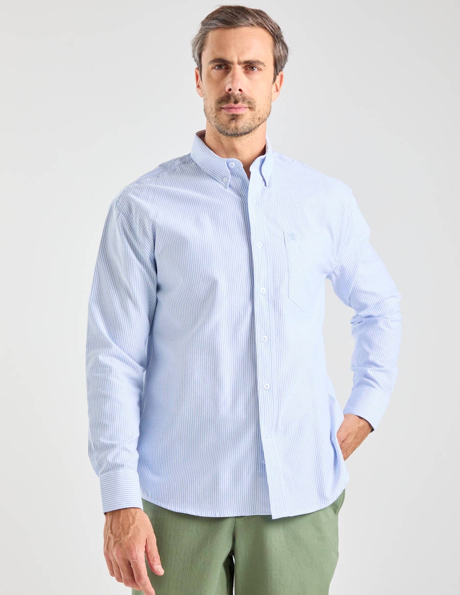 Camisa cavalatti manga larga para hombre